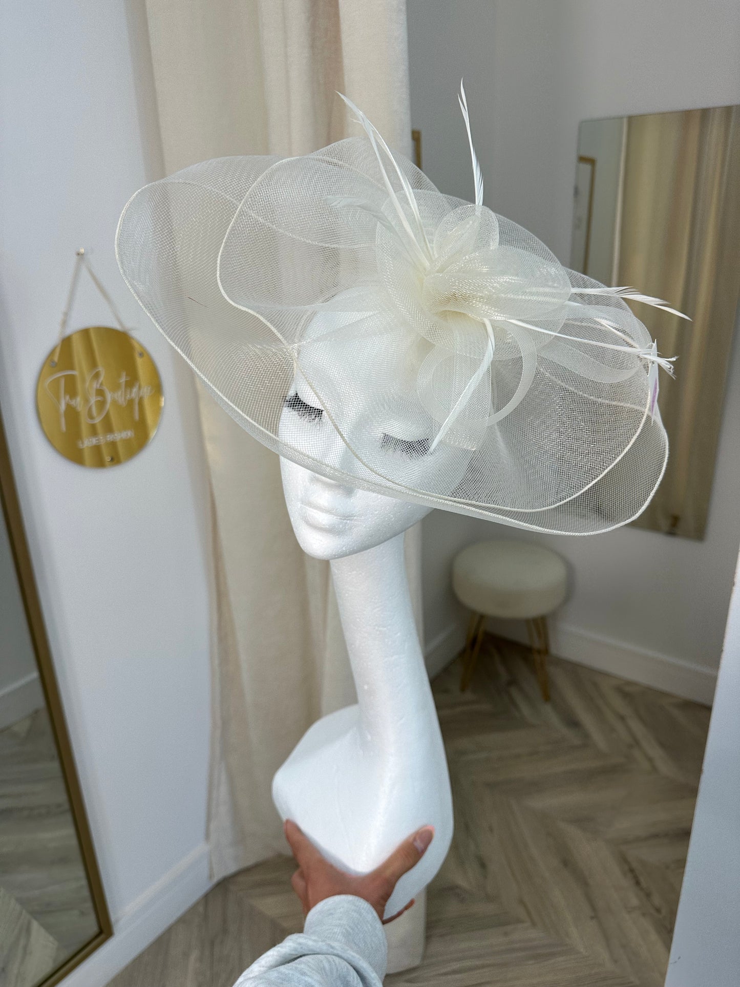 Cordilee Medium Fascinator - WHITE