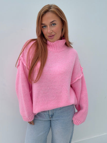 Bonnie Knit Sweater - Pastel Pink