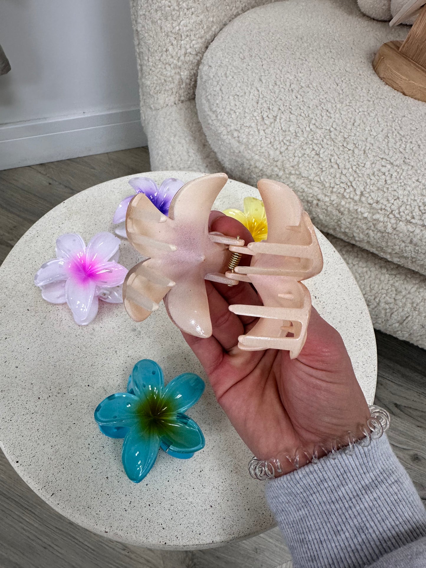 Ombre Flower Hair Clip