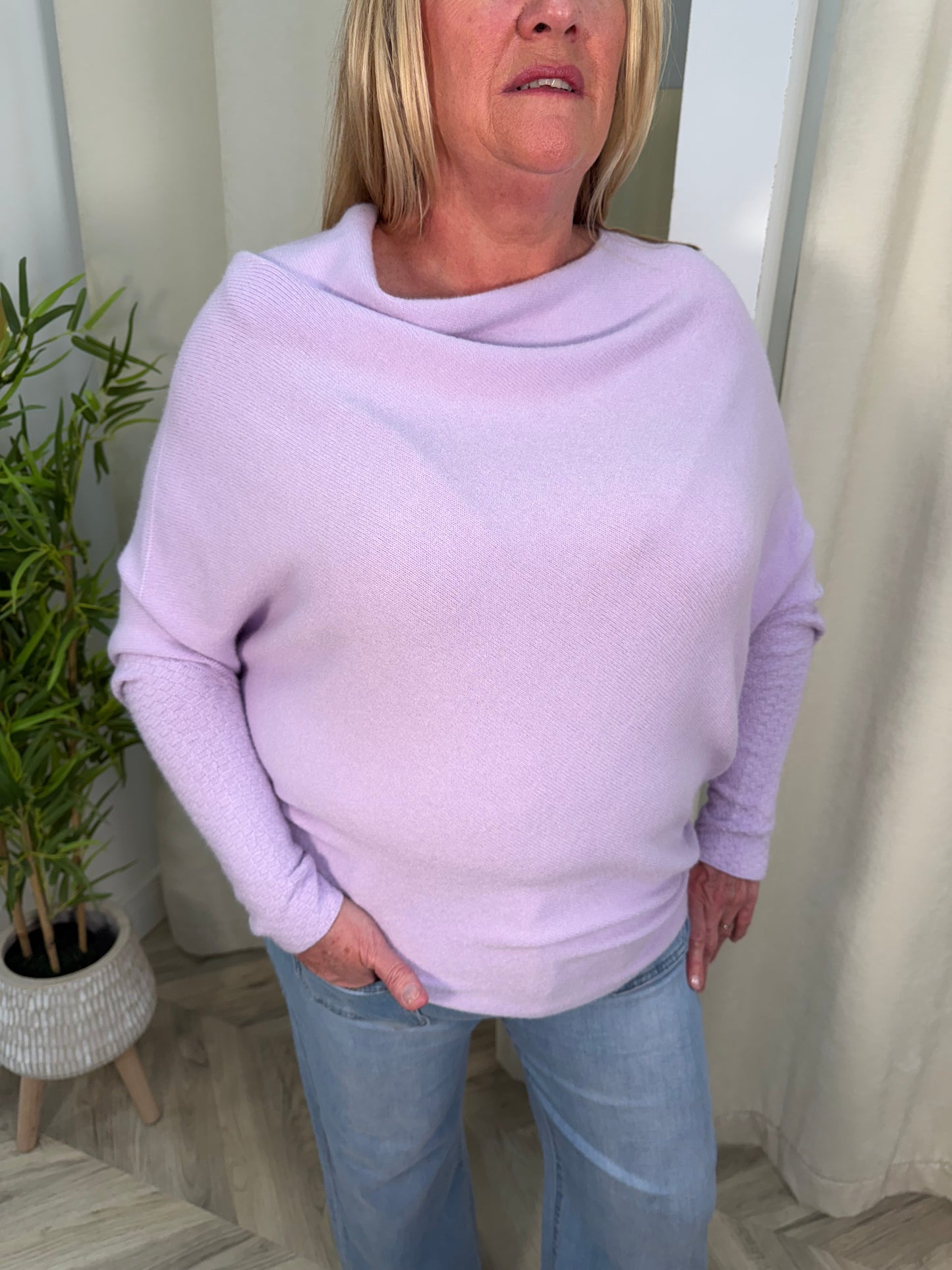 Light Lilac Erika Asymmetric Jumper