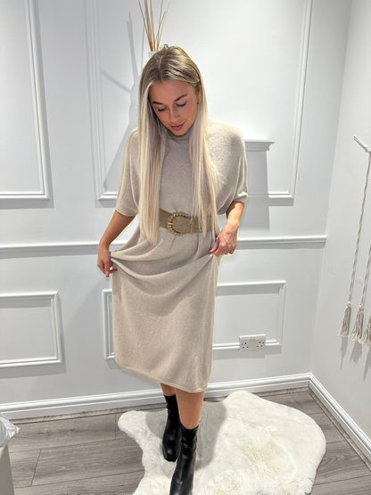 Stone Erika Maxi Fine Knit Jumper Dress