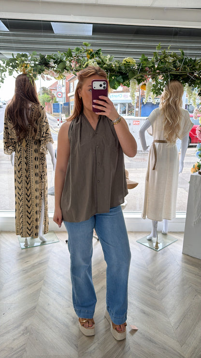 Portia Top - Khaki