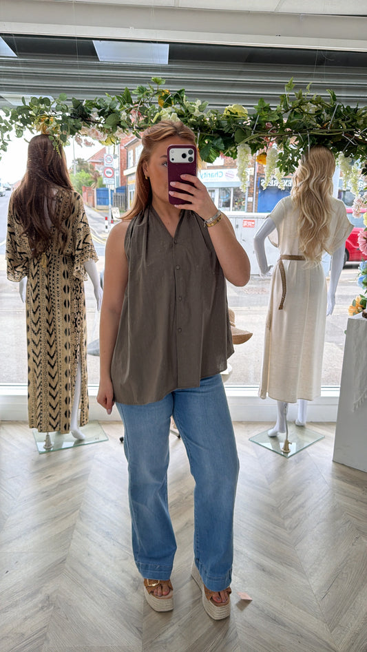 Portia Top - Khaki