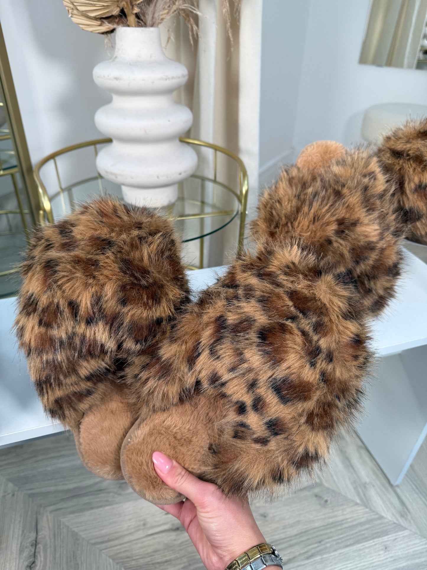 Leopard Print Extreme Fluffy Slippers