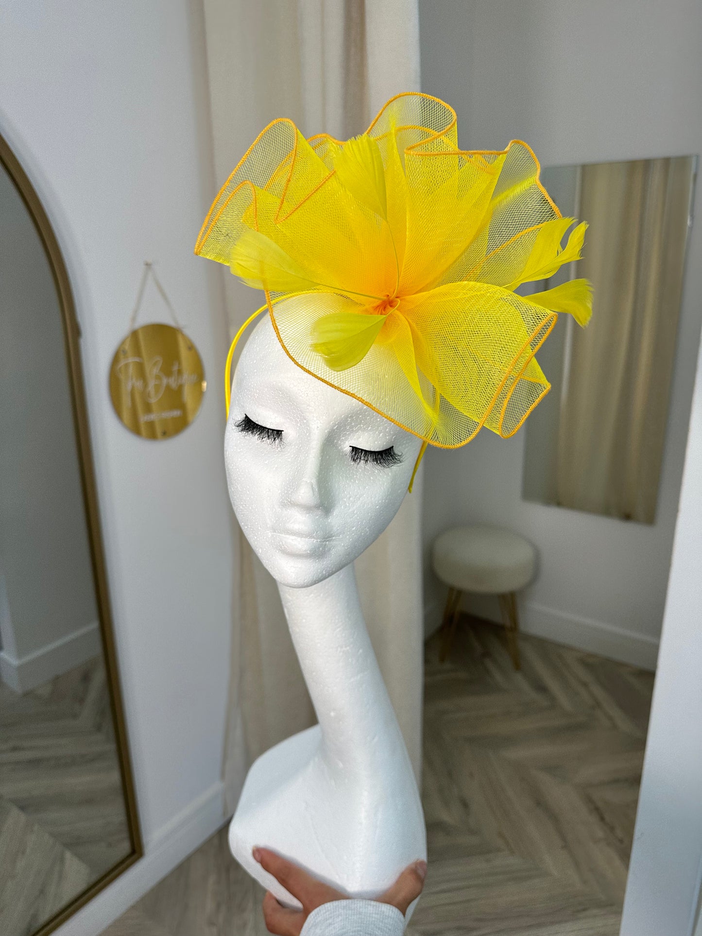 Dakota Medium Fascinator - LEMON