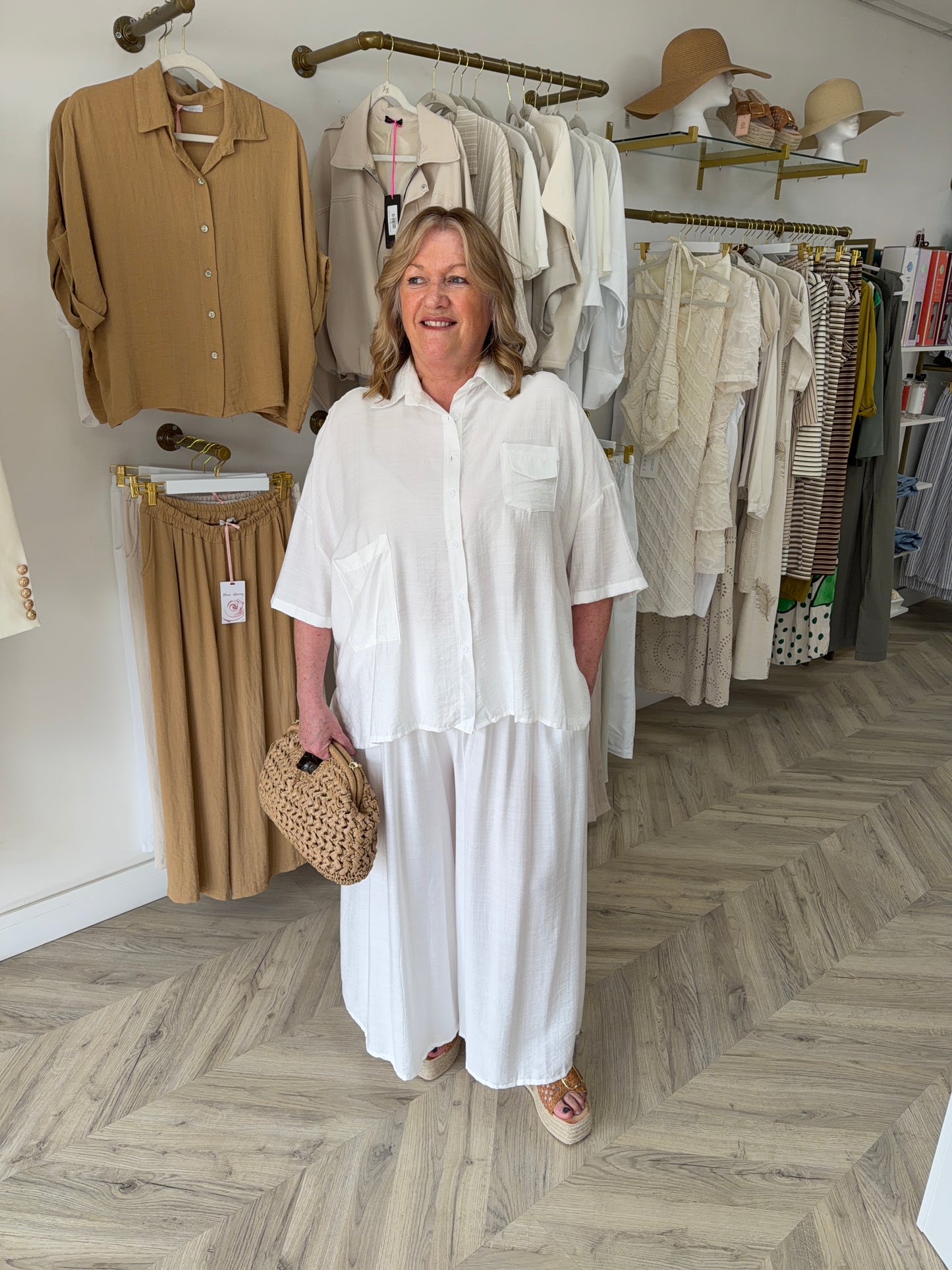 Isolde Pocketed Trousers - White