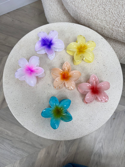 Ombre Flower Hair Clip