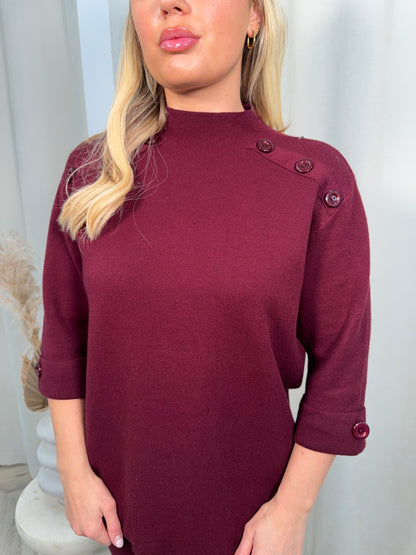 Aspen Luxe Co-ord Set - Burgundy