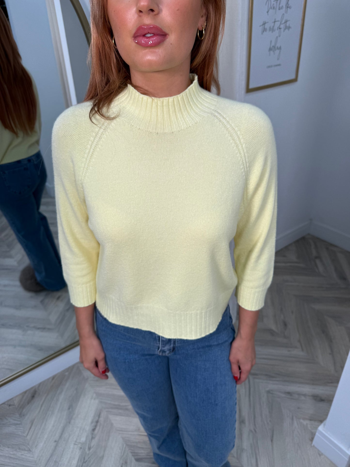 Erika Cropped Sweater - LEMON