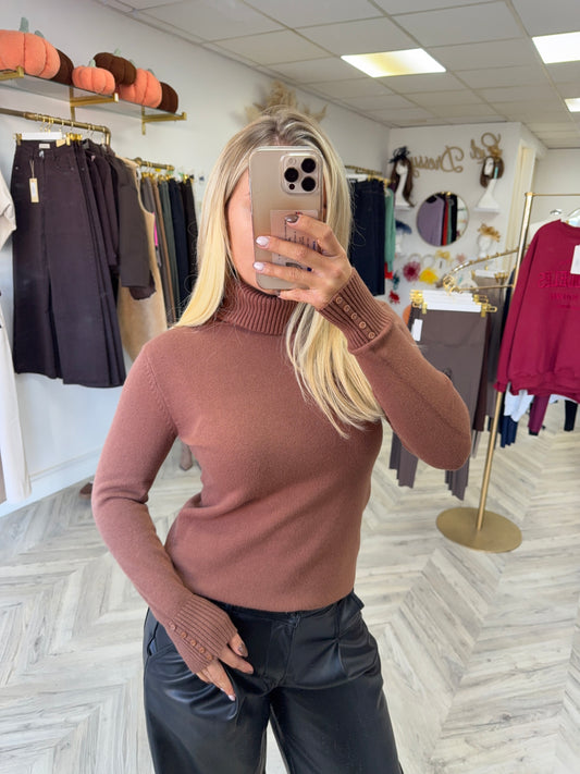 Brice Light Brown Polo Top