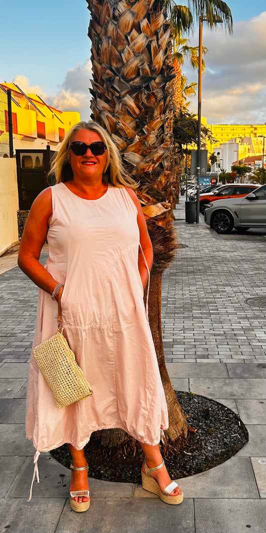 Jane Parachute Maxi Dress - Light Pink