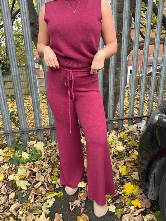 Burgundy Erika Trousers