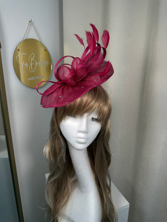 Britney Fascinator - Burgundy