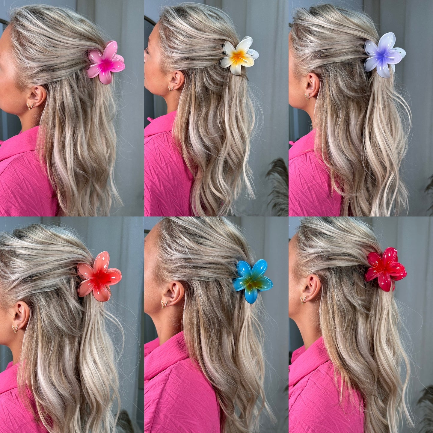 Ombre Flower Hair Clip