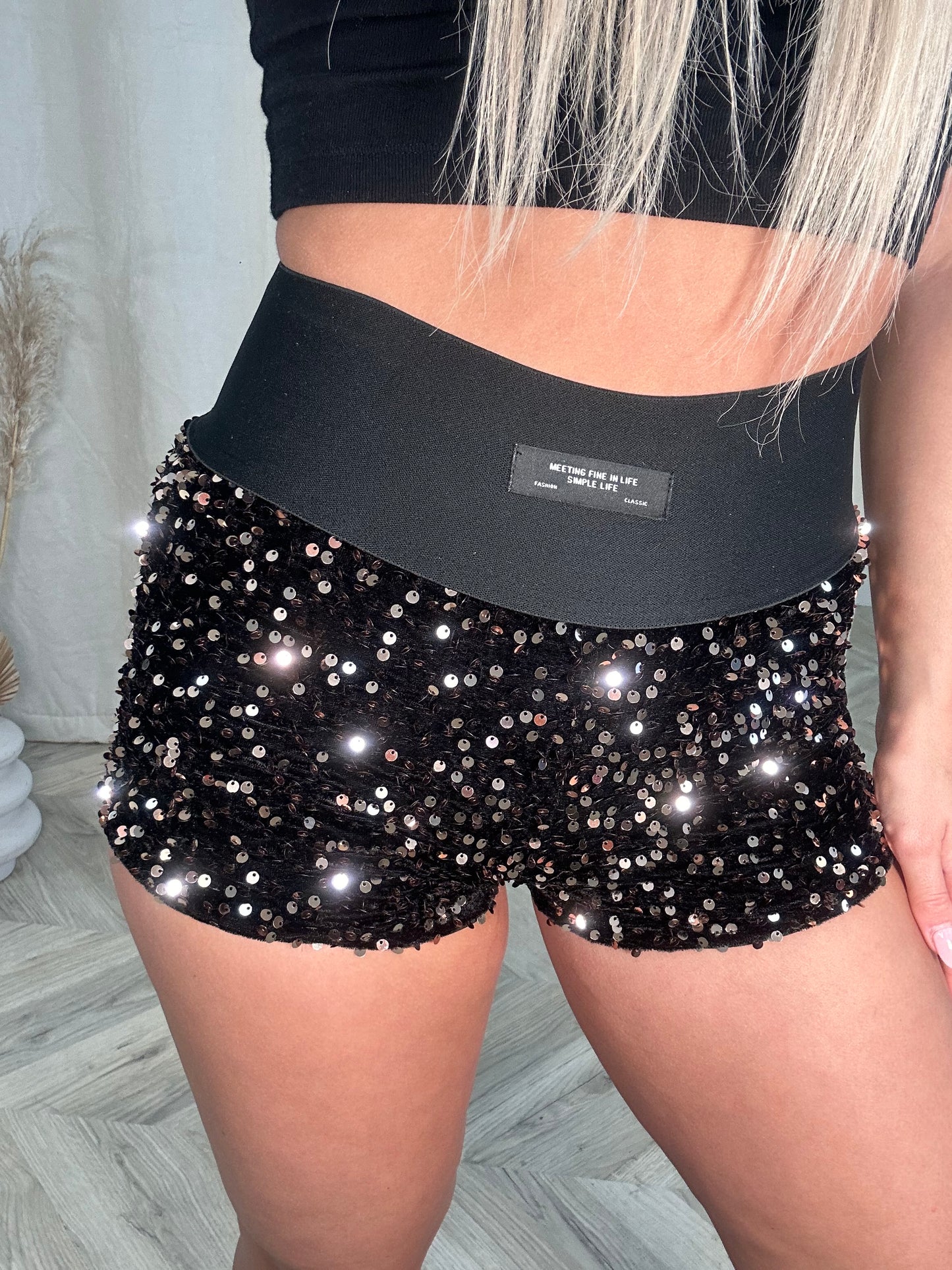 Sequin Groove Shorts