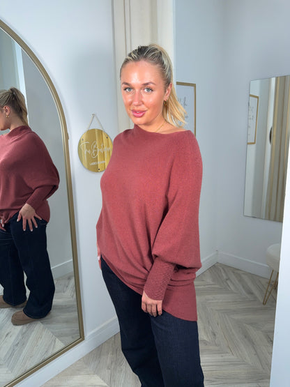 Vintage Rose Erika Asymmetric Jumper
