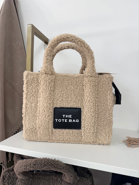 Medium Boucle Tote Bag - CREAM