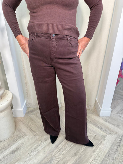 Greta Brown Stretchy Jeans