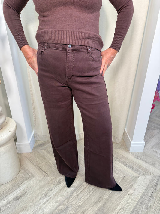 Greta Brown Stretchy Jeans