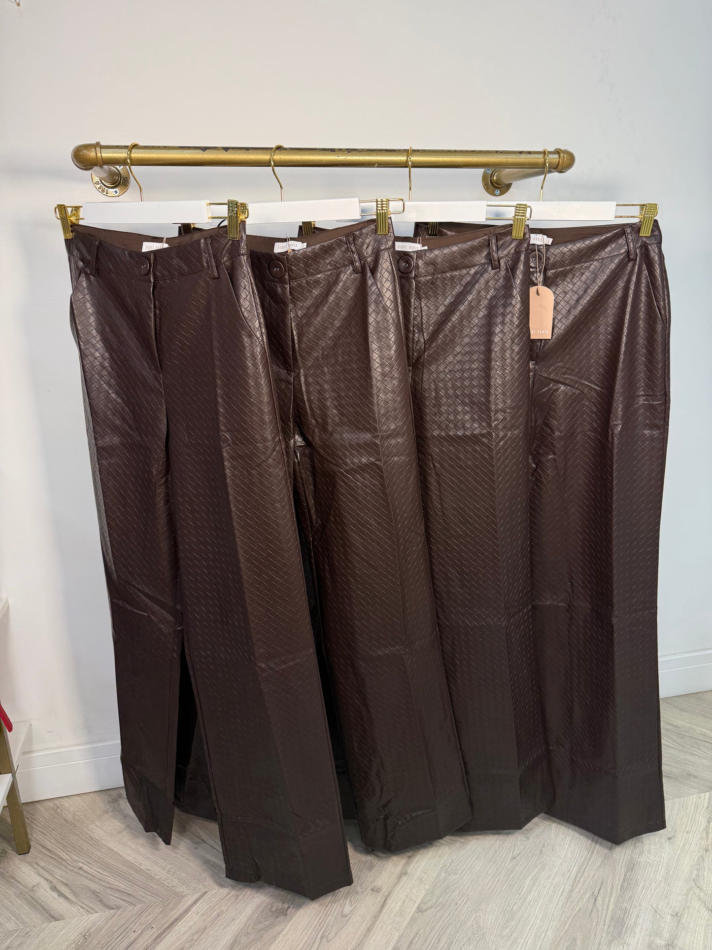 Roux Brown Leather Trousers