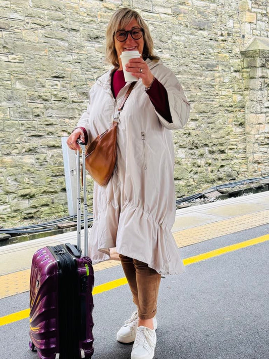 Thora Maxi Rain Coat - CREAM