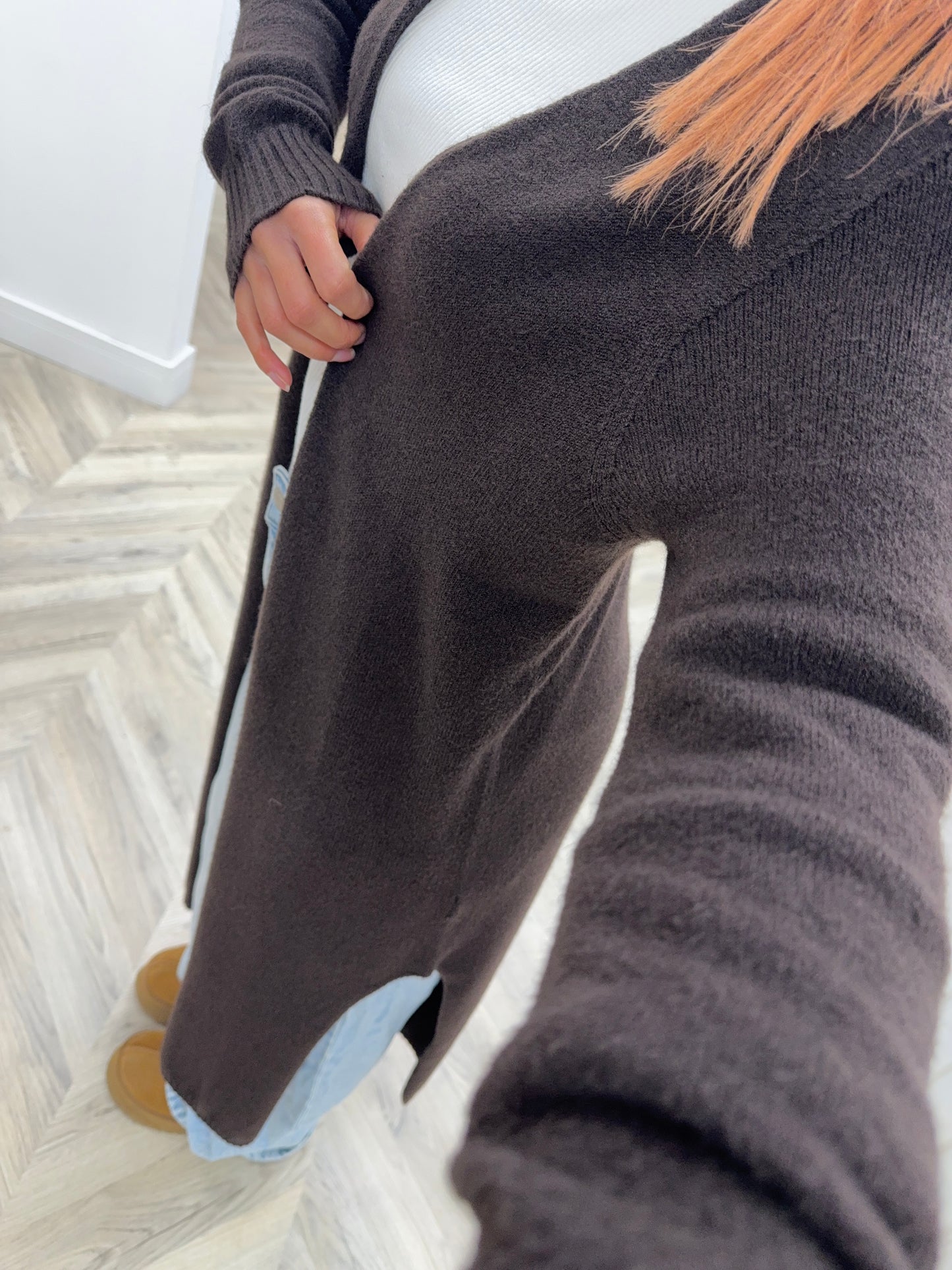 Erika Long Maxi Cardigan - Dark Brown