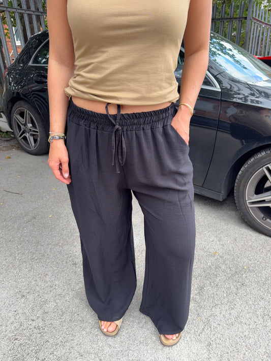 Jasmine Cotton Trousers - Black