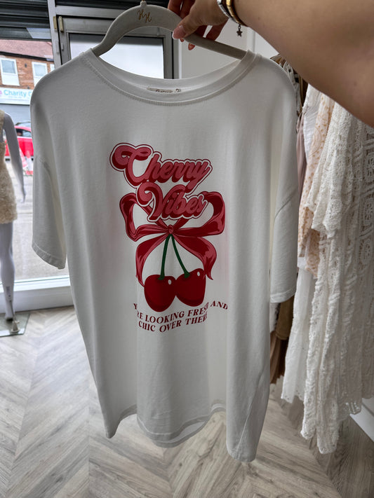 Cherry Vibe Oversized T-Shirt