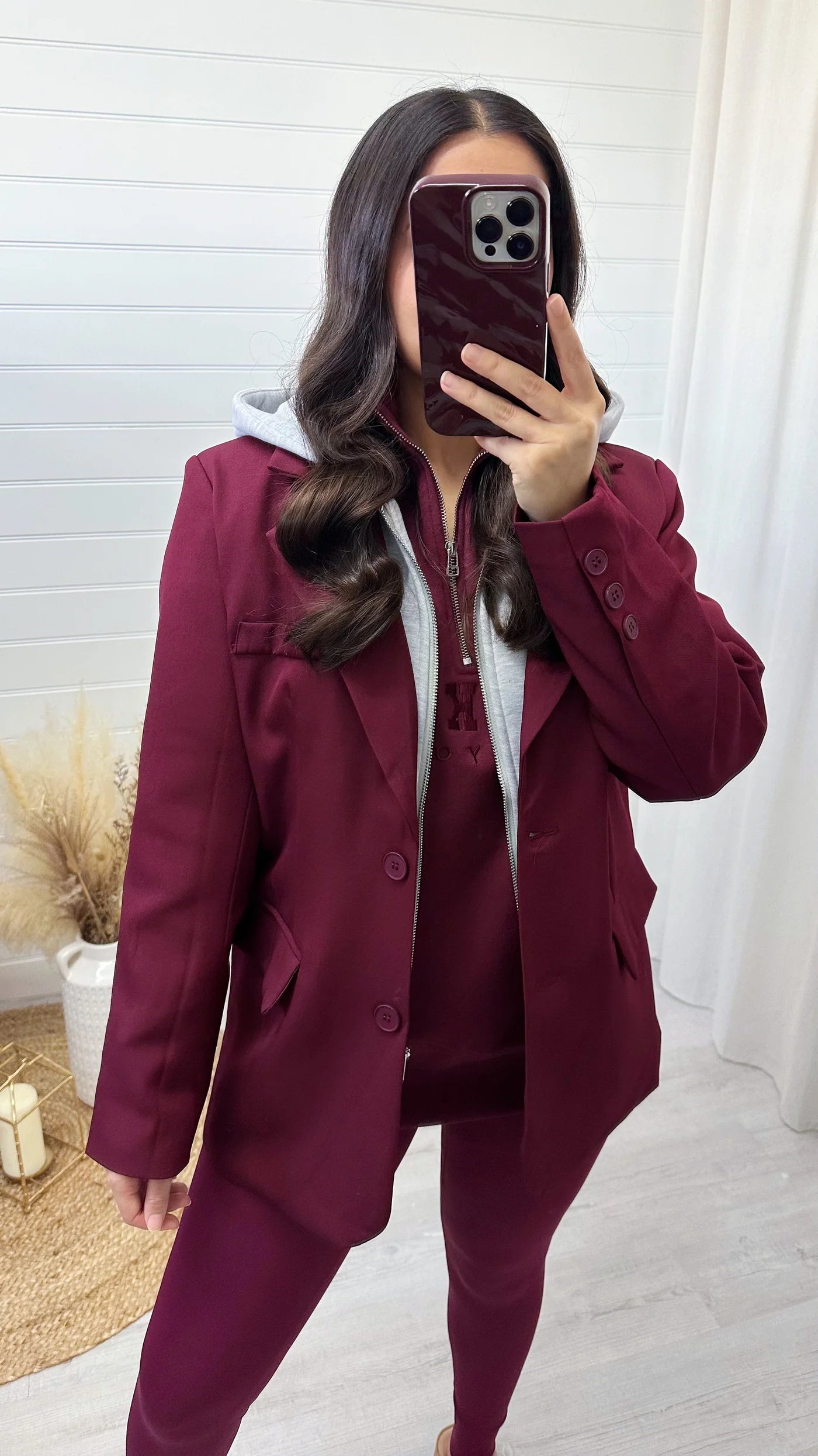 Wine Jacket Insert Blazer