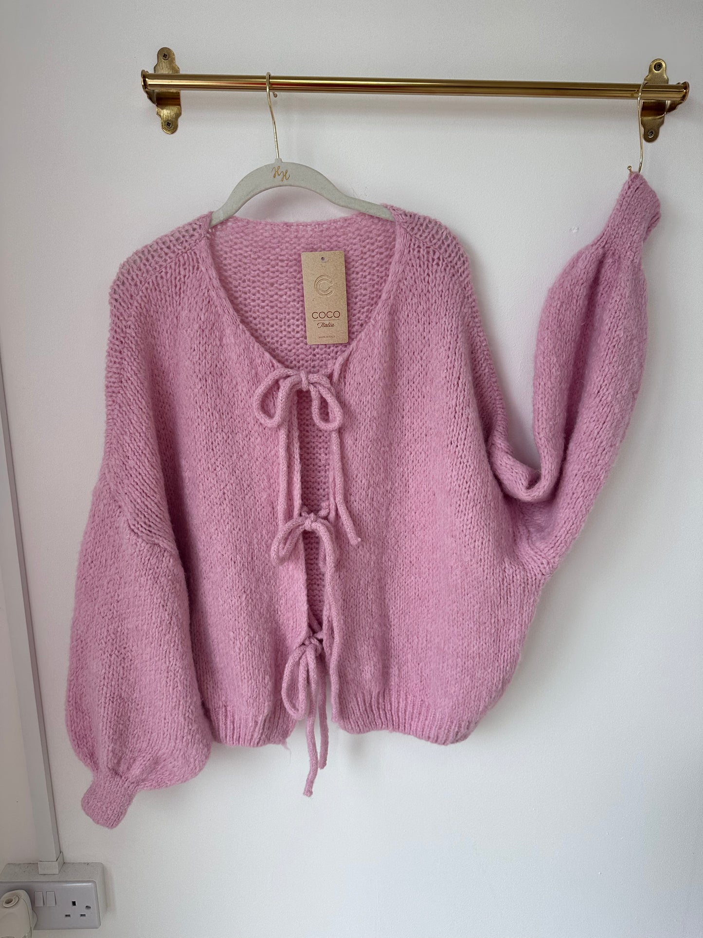 Pink Lily Tie Cardigan