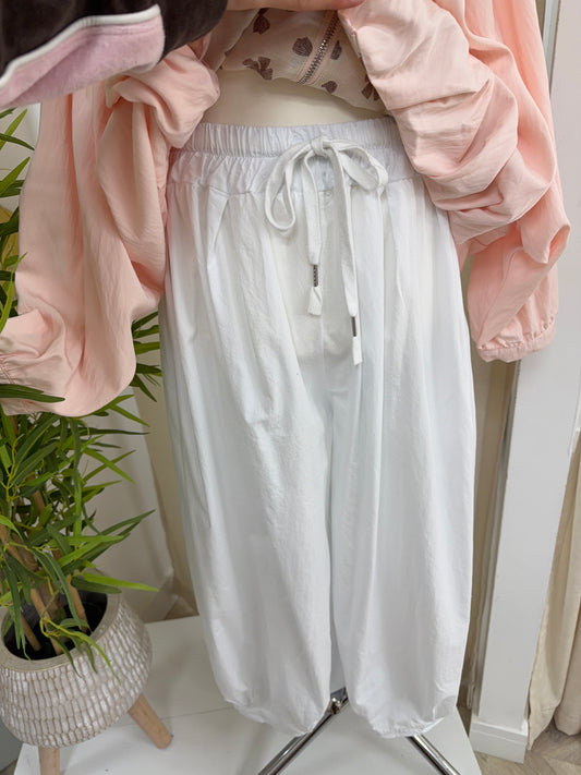 Danbury Balloon Trousers - White