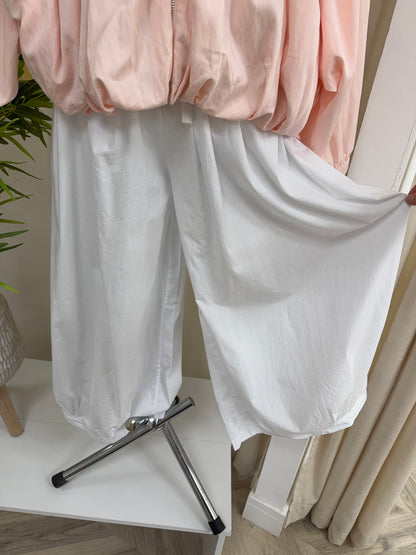 Danbury Balloon Trousers - White
