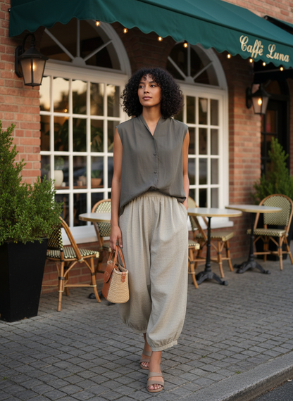 Portia Top - Khaki