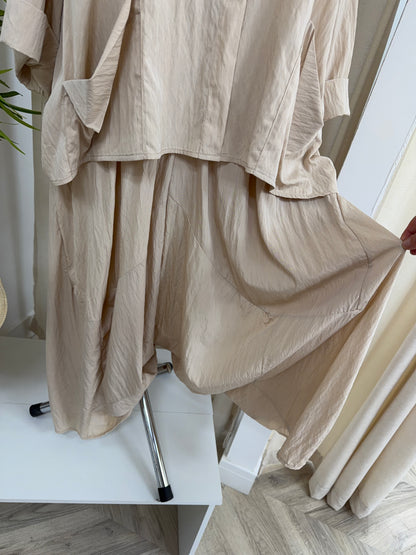 Francesca Pocketed Trouser - Champagne