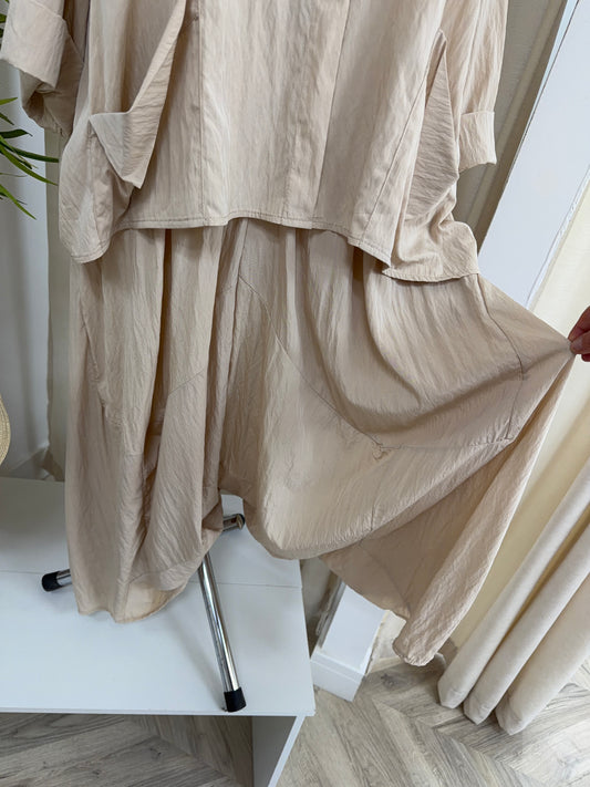 Francesca Pocketed Trouser - Champagne