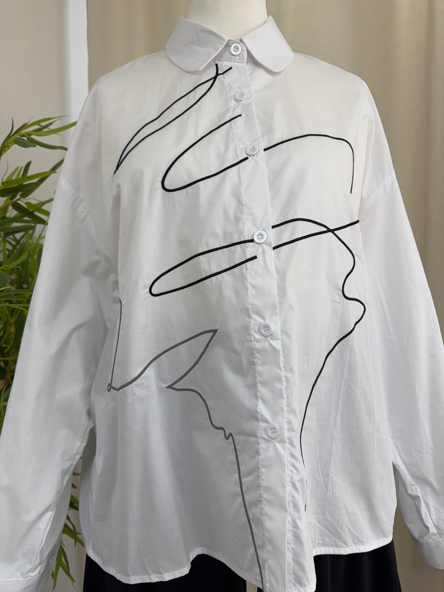 Charlotte White Buttoned Shirt