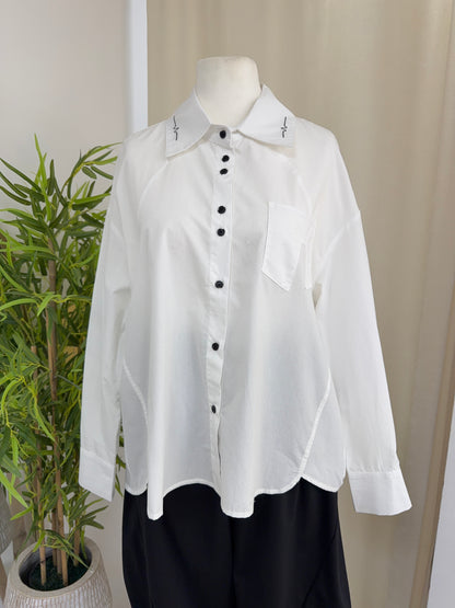 Charlotte Black Buttoned Shirt