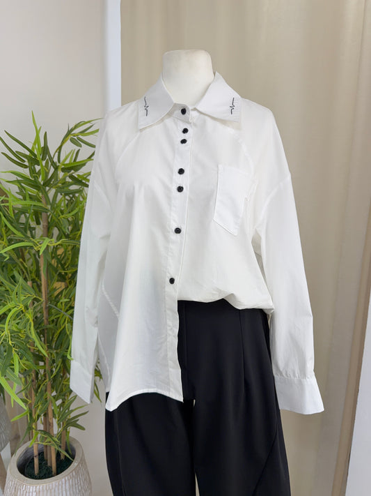 Charlotte Black Buttoned Shirt