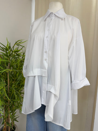 Victoria Frilly Shirt - White